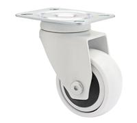WAGNER Design - 3C - Roulette pivotante/roulette de transport/roulette de meuble - blanche, bande de roulement souple, diamètre Ø 50 mm, roulement à billes, charge max. 50 kg - 01225101