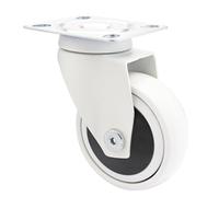 WAGNER Design - 3C - Roulette pivotante/roulette de transport/roulette de meuble - blanche, bande de roulement souple, diamètre Ø 75 mm, roulement à billes, charge max. 75 kg - 01227601
