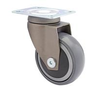 WAGNER Design - 3C - Roulette pivotante/roulette de transport/roulette de meuble - gris, bande de roulement souple, diamètre Ø 75 mm, roulement à billes, charge max. 75 kg - 01227801