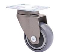 WAGNER Design - 3C - Roulette pivotante/roulette de transport/roulette de meuble - gris, bande de roulement souple, diamètre Ø 50 mm, roulement à billes, charge max. 50 kg - 01225301