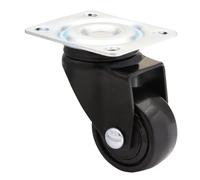 WAGNER Design - 3C - Roulette pivotante/roulette de transport/roulette de meuble - noire, bande de roulement souple, diamètre Ø 25 mm, charge max. 12 kg - 01222701