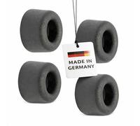 WAGNER design yourself Butoir de porte mural VOLKANO MINI - Lot de 4 pièces - diamètre Ø 18 x 10 mm, butoir en caoutchouc plein de haute qualité, noir, à visser - 15501004