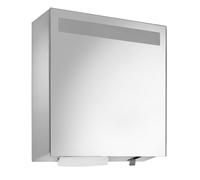Wagner-Ewar A-Line Armoire de toilette avec distributeur de serviettes en papier et distributeur de savon automatique, 1 porte, 727850, WP600