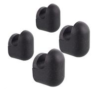 WAGNER - hooks4home - Crochet mural design PILL, set de 4 pièces - 51 x 32 x 37 mm & 76 x 47 x 55 mm, plastique bio recyclé, noir - Made in FR - 17040124