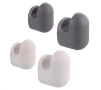 WAGNER - hooks4home - Crochet mural design PILL, set de 4 pièces - 51 x 32 x 37 mm & 76 x 47 x 55 mm, plastique bio recyclé, noir/gris clair - Made in FR - 17041124
