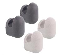 WAGNER - hooks4home - Crochet mural design PILL, set de 4 pièces - 51 x 32 x 37 mm, plastique bio recy ris clair/gris foncé - Made in FR - 17041024