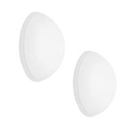 WAGNER Parechoc de porte VISSER ou COLLER blanc - Lot de 2 - diamètre Ø 20 x 7 mm, à visser ou coller au mur, butoir en plastique de haute qualité, matériel de montage inclus - 15232012
