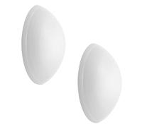 WAGNER Parechoc de porte VISSER ou COLLER blanc - Lot de 2 - diamètre Ø 40 x 12 mm, à visser ou coller au mur, butoir en plastique de haute qualité, matériel de montage inclus - 15234012