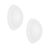 WAGNER Parechoc de porte VISSER ou COLLER satiné - Lot de 2 - diamètre Ø 20 x 7 mm, à visser ou coller au mur, butoir en plastique de haute qualité, matériel de montage inclus - 15232112
