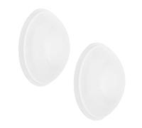 WAGNER Parechoc de porte VISSER ou COLLER satiné - Lot de 2 - diamètre Ø 40 x 12 mm, à visser ou coller au mur, butoir en plastique de haute qualité, matériel de montage inclus - 15234112