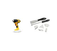 WAGNER Pistolet à air chaud sans fil Furno 550.,avec affichage LED + Pro Advanced set de grattoirs peinture pour pistolets à air chaud FURNO, 5 lames incluses
