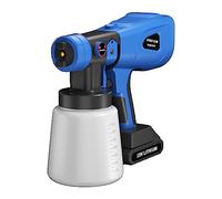 Wagner Pistolet de peinture sans fil 18 V pour maison/extérieur, mur, clôture, voiture avec batterie 1500 mAh et chargeur, 4 buses/3 modes et valve réglable, avec gants