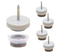 Wagner QuickClick® 15419180 Lot de 80 Patins en Feutre pour Meubles et chaises à clouer - Base + Embout Coulissant interchangeables - Feutre de Laine Ultra Doux Fin - Diamètre 20 mm - Fabriqué en