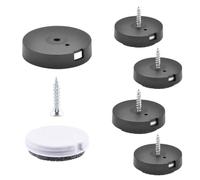 Wagner QuickClick® 15780899 Lot de 4 Patins en Feutre de Laine & Plastique réversibles à Visser - 4 Bases + vis + Insert Coulissant - Duo - Diamètre 20 mm - Fabriqué en Allemagne