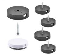 Wagner QuickClick® 15781099 Lot de 4 Patins en Feutre de Laine & Plastique réversibles 2 côtés en Feutre de Laine et Plastique à Visser - 4 Bases + vis + Insert Coulissant - Duo - Diamètre 30 mm -