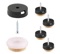 Wagner QuickClick® 16782300 Lot de 4 Patins en Feutre pour Meubles et chaises à Visser - 4 Bases + vis + Insert Coulissant interchangeables - Fibre spéciale SYNO - Diamètre : 20 mm - Fabriqué en