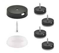 Wagner QuickClick® Patins d'arrêt de Meubles et de chaises - Lot de 4 à Visser I 4X Base + vis + Insert Changeable - Caoutchouc Stop - diamètre Ø 25 mm - Made en Allemagne - 15804200