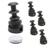 Wagner QuickClick® Patins de Chaise réversibles Feutre de Laine + Plastique - Lot de 4 Patins à insérer dans Tubes Ronds - Duo - intérieur Ø 14 mm/extérieur Ø 18 mm - Made en Allemagne - 15832100