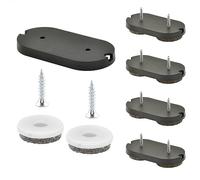 Wagner QuickClick® Patins de Feutre Laine de Meubles et chaises - Lot de 4 Patins à Visser I 4X Base + 8X vis + Insert Changeable - Ultrasoft - 62 x 30 mm - Made en Allemagne - 15781300