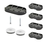 Wagner QuickClick® Patins de Feutre Laine - Lot de 4 à Visser, pour chaises Cantilever avec Tube Rond I 4X Base + 8X vis + Insert Changeable - Ultrasoft - 62 x 30 mm - Made en Allemagne - 15831500