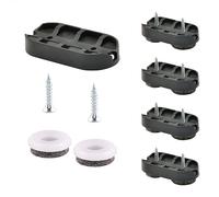 Wagner QuickClick® Patins de Feutre Laine - Lot de 4 à Visser, pour chaises Cantilever avec Tube Rond I 4X Base + 8X vis + Insert Changeable - Ultrasoft - 52 x 25 mm - Made en Allemagne - 15831400