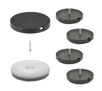 Wagner QuickClick® Patins en Feutre pour Meubles et chaises - Lot de 4 à Visser I 4X Base + vis + Insert Changeable - Feutre de Laine Ultrasoft - diamètre Ø 50 mm - Made en Allemagne - 15808800