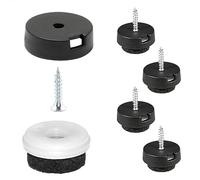 Wagner QuickClick® Patins en Feutre Robuste de et chaises - Lot de 4 à Visser I 4X Base + vis + Insert Changeable - Feutre Robuste Naturel - Made en Allemagne