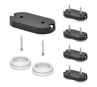 Wagner QuickClick® Patins en Plastique de Meubles et chaises - Lot de 4 Patins à Visser I 4X Base + 8X vis + Insert Changeable - Hyper - 42 x 20 mm - Made en Allemagne - 15781400