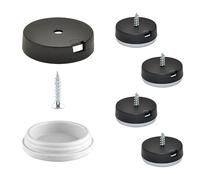 Wagner QuickClick® Patins en Plastique de Meubles et de chaises - Lot de 4 à Visser I 4X Base + vis + Insert Changeable - Plastique Hyper - diamètre Ø 25 mm - Made en Allemagne - 15809500
