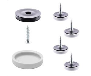 Wagner QuickClick® Patins en Plastique de Meubles et de chaises - Lot de 4 à Visser I 4X Base + vis + Insert Changeable - Plastique Hyper - diamètre Ø 17 mm - Made en Allemagne - 15809300