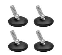 WAGNER QuickClick® Pieds réglables Ø 37 mm - Lot de 4 - avec rotule et filetage M8 x 25 mm I 4x pied réglable + 4x patins en feutre de laine - ULTRASOFT - diamètre Ø 30 mm - Made en Allemagne-15415100