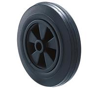WAGNER Roue à disque plein - Diamètre 200 x 45 mm, trou d'axe Ø 20 mm, plastique, noir, capacité de charge 150 kg - 03820001