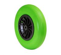 WAGNER Roue de Brouette - ANTI-CREVAISON - PU foam roue, polyuréthane, diamètre roue Ø 400 mm, jante 75 mm, axe 20 mm, capacité de charge 100 kg - 04840201