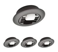 Wagner Roulette pivotante/mini roulette pivotante Ø 15 mm, dure, couronne à roulement à billes, boîtier en plastique noir Ø 55/40 x 11/8 mm, tige en métal, charge maximale 50 kg - Fabriqué en