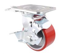 WAGNER Roulette professionell - DIRECTION LOCK 3en1 - roulette pivotante et roulette fixe pour le transport, bande de roulement souple, 2 injecteurs, freins, Ø 100 mm, charge max. 230 kg - 04011401