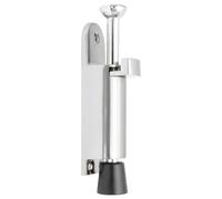 WAGNER Séjour de porte STANDARD - 33 x 33 x 128 mm, à visser au sol, butoir à haute résistance en acier industriel brossé avec élément de freinage en plastique, matériel de montage inclus - 15505711
