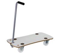 Wagner Socle à roulettes MM 1389 I 79 x 39 x 10 cm - Charge 200 kg - Patins antidérapants I revêtement spécial I Timon Pliable I pour Le Transport de Charges Lourdes - 20138901