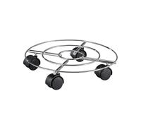 WAGNER Support à roulettes pour Pot de Fleur Chrome Ø 35 x 6,5 cm I Porte Plante pour l'intérieur, Chrome I Support Roulant pour Pot I argenté Brillant I Capacité de Charge 60 kg - 20093201