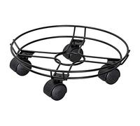 WAGNER Support à roulettes pour Pot de Fleur ÉDITION Noire Ø 30 x 6,5 cm I Roule Pot pour intérieur I Support Roulant en Acier, revêtement Noir, avec Bordure I Capacité de Charge 60 kg - 20093301