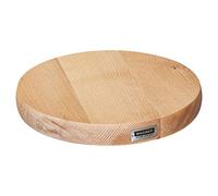 WAGNER Support à roulettes pour pot de fleur MASSIV Ø 25 x 5 cm I Pour l'intérieur I Roule pot en bois massif d'hêtre certifié FSC®, naturel I Capacité de charge 100 kg I Made in EU - 20027101