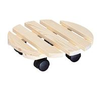 WAGNER Support à roulettes pour Pot de Fleur PALETTI Ø 30 x 8 cm I Roule Pot de Plant pour l'intérieur I Suport Roulant en Bois Massif certifié FSC®, Naturel I Capacité de Charge 100 kg - 20001801