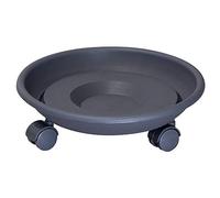 Wagner Support à roulettes pour Pot de Fleur Serie K Ø 27,5 x 8,5 cm I Dessous-de-Pot & Porte Plante I intérieur + extérieur I Roule Pot en Plastique, Anthracite I Capacité de Charge 30 kg - 20102201