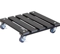 Wagner System Multiroller Dessous de plat à roulettes en composite bois-plastique WPC, charge admissible 80 kg, 29x29 cm, anthracite ; 433150