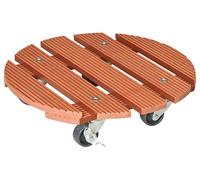 Wagner System Multiroller Dessous de plat à roulettes en composite bois-plastique WPC, charge admissible 100 kg, Ø 29 cm, terracotta ; 433145