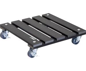Wagner System Multiroller Dessous de plat à roulettes en composite bois-plastique WPC, charge admissible 80 kg, 29x29 cm, anthracite ; 433150
