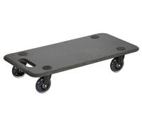 WAGNER Transporthilfe, panneau de fibres à densité moyenne (MDF) de 18 mm, noir - 57,5 x 30 x 11 cm, roulettes de diamètre 75 mm, avec roulements à billes, capacité de charge de 250 kg - 20161101
