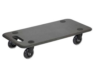 WAGNER Transporthilfe, panneau de fibres à densité moyenne (MDF) de 18 mm, noir - 57,5 x 30 x 11 cm, roulettes de diamètre 75 mm, avec roulements à billes, capacité de charge de 250 kg - 20161101