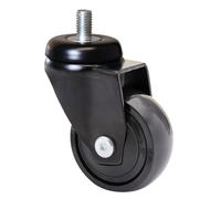 WAGNER Ultra-maniable 360° - 3C - roulette pivotante design/roulette de meuble - noir, bande de roulement souple, avec tige 10 x 16 mm, Ø 50 mm, capacité de charge 50 kg - 01225266