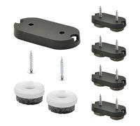 Wagner Ultrasoft QuickClick Patins en Feutre Laine pour Meubles et chaises-Lot de 4 à Visser, 42 x 20 mm