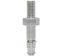 WAGNER Vis sans tête 2 pièces - M8 x 14/ Ø 8 mm x hauteur 15/26/45 mm, pour roulettes de meubles/patins de meubles avec support de 8 mm, acier galvanisé, anneau de serrage - 11009099